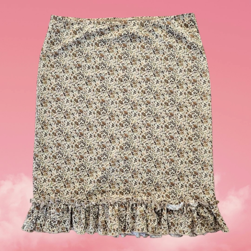 Vintagd Forever 21 Floral Skirt Made In USA